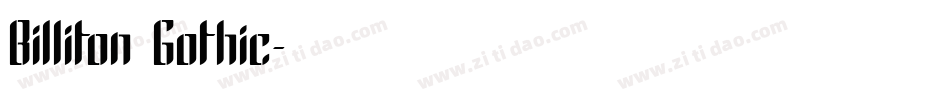 Billiton Gothic字体转换